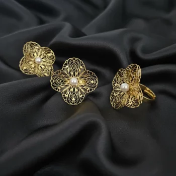 Lot de 100 Bagues (1,70€ Pièce) : Bague Ajustable Doré Qualité N°1- Mélange ± 30 Différentes – Acier Inoxydable – Image 17