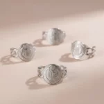 Lot de 12 (1,60€ Pièce) : Bague ajustable Argentée Prémium – Acier Inoxydable