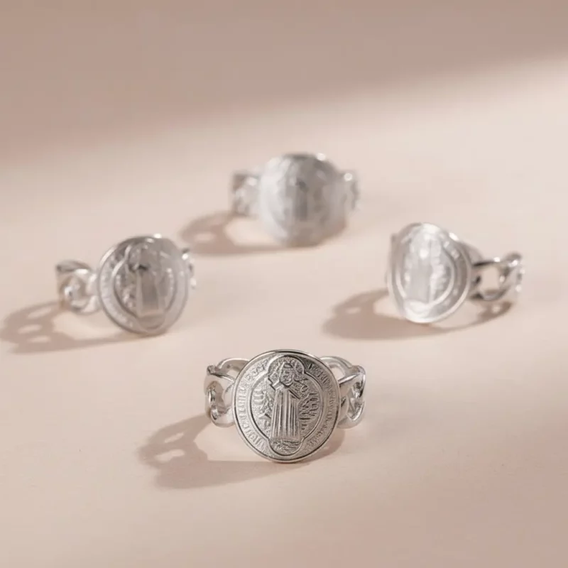 Lot de 12 (1,60€ Pièce) : Bague ajustable Argentée Prémium – Acier Inoxydable