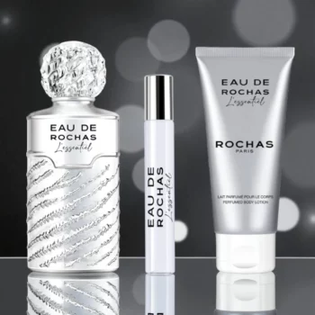 Authentique Coffret 3 Pièces Rochas – Eau de Rochas L’Essentiel 100 ml + 20 ml + Lait Corps 100 ml