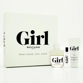 Authentique Coffret 3 Pièces Rochas – Girl 100 ml + Baume Corps 100 ml + Eau de toilette 7,5 ml – Image 2