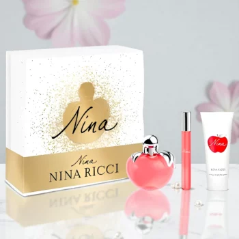 Authentique Coffret 3 Pièces Nina Ricci – Nina 50 ml + Body Lotion 75 ml + 10 ml – Image 2
