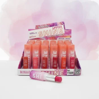 Présentoir de 24 (soit 0,99€ l'unité) : Rouges à Lèvres SHINE Super Hydratant Brillant - Leticia Well – Image 2