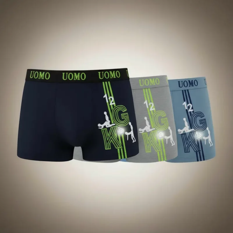 Lot de 24 (soit 1€ unité) : Boxers Homme 4 Couleurs – Tailles M à 3XL