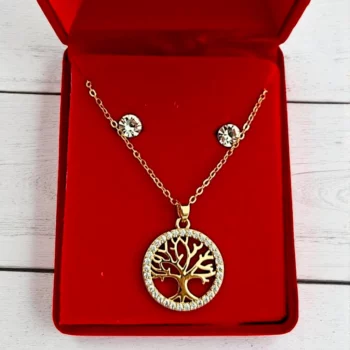 Coffrets Collier et Boucles d'oreilles - Arbre de vie & Doré et Strass – Image 2