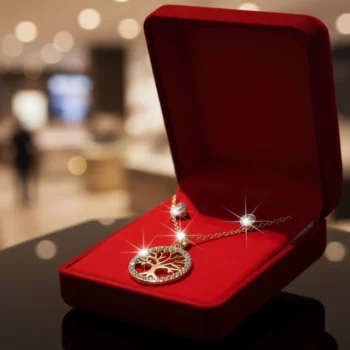 Coffrets Collier et Boucles d'oreilles - Arbre de vie & Doré et Strass