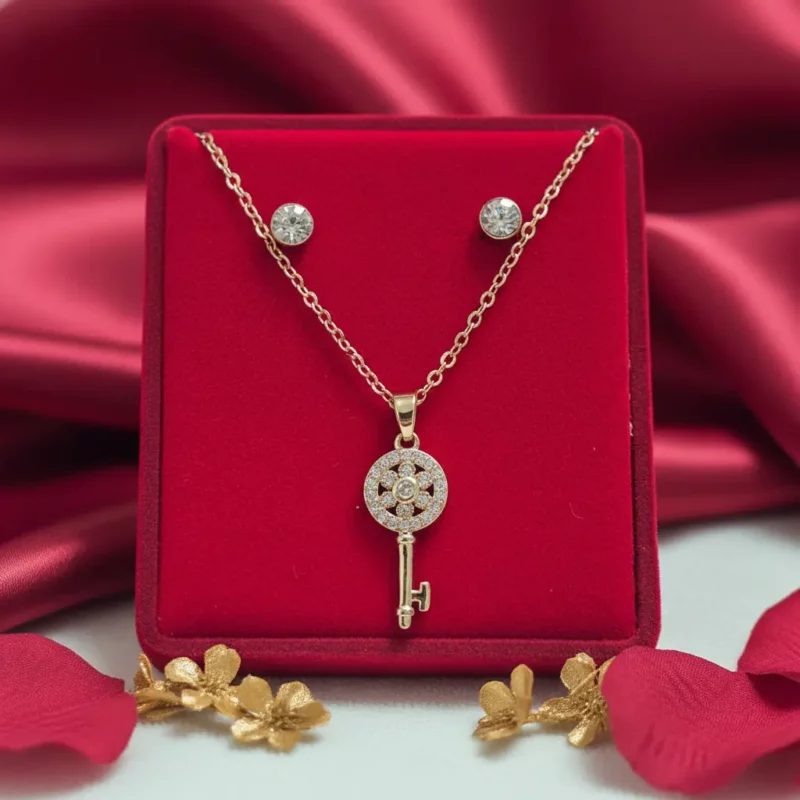 Coffrets Collier et Boucles d'oreilles - Clef & Doré et Strass