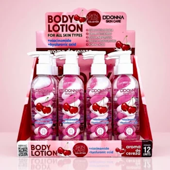 🍒🍦 Présentoir de 12 (soit 1,95€ unité) : Lait Corporel DDONNA SKN CARE Cerise & Chantilly ✨🍒