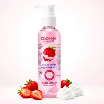 🍓✨ Présentoir de 12 (soit 1,95€ unité) : Lait Corporel DDONNA SKN CARE Fraise & Crème  ✨🍓 – Image 2