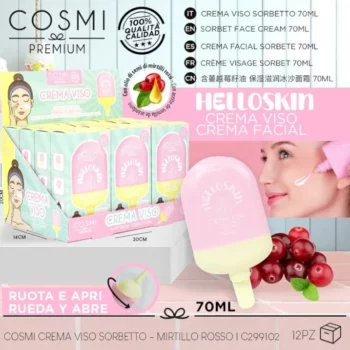 Lot de 3 (soit 1,20€ pièce) :  Crème Visage Sorbet Fruits Rouges - COSMI PREMIUM – Image 2