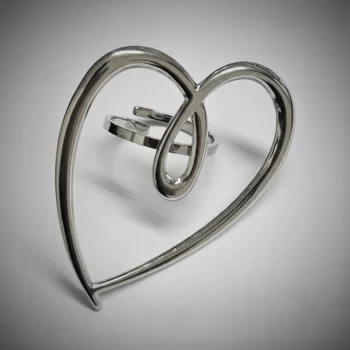 Lot de 50 Bagues (1,80€ Pièce) : Bague Ajustable Argenté Qualité N°1- Mélange ± 30 Différentes – Acier Inoxydable – Image 3