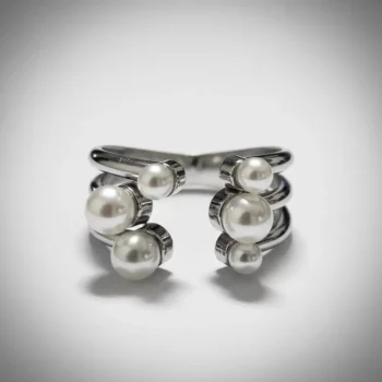 Lot de 50 Bagues (1,80€ Pièce) : Bague Ajustable Argenté Qualité N°1- Mélange ± 30 Différentes – Acier Inoxydable – Image 8