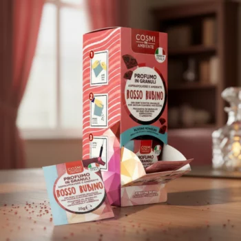 Présentoir de 25 (soit 0.72€ pièce) : Perles Parfumées pour Aspirateur Rouge Rubis - COSMI AMBIENTE