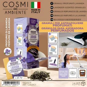 Présentoir de 25 (soit 0.72€ pièce) : Perles Parfumées pour Aspirateur Lavande - COSMI AMBIENTE – Image 2