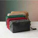 Lot de 12 (3,05€ Pièce) : Trousse de Toilette Couleur Unie Rétro Élégante