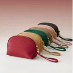 Lot de 12 (2,75€ Pièce) : Trousse de Toilette Demi-Lune Élégante Couleur Unie