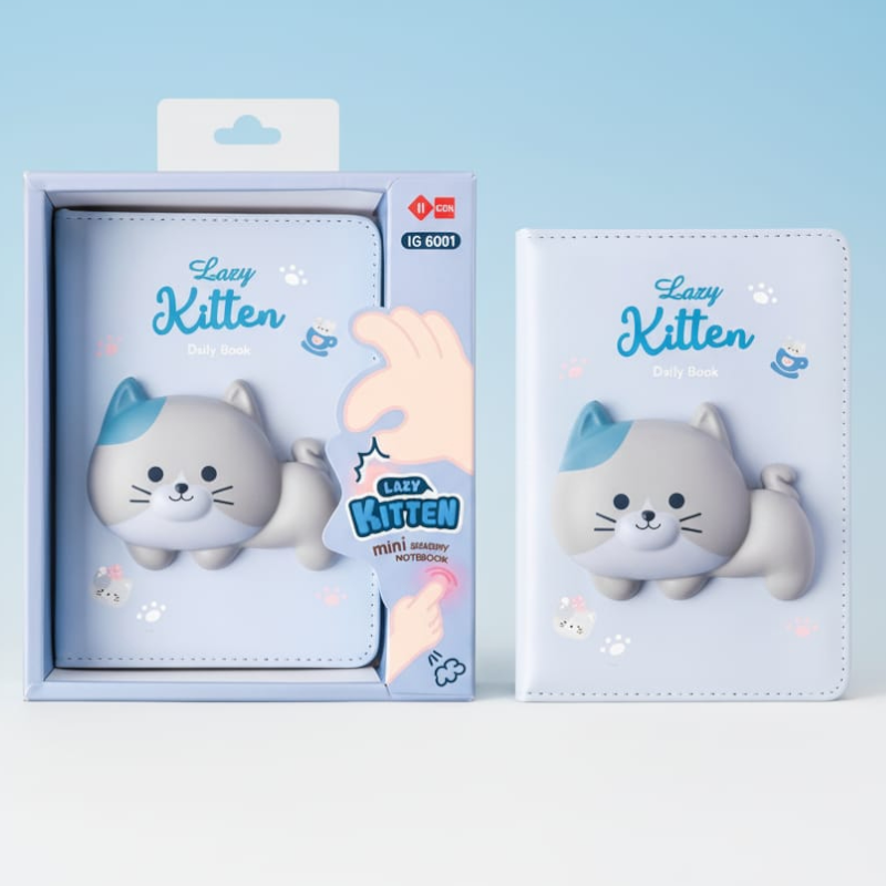 nouvelle collection 2026 grossiste de france distribution (13) 🐈💙 Carnet 3D "Lazy Kitten" - Format 10,8 x 15,3 cm ✨ – Image 1
