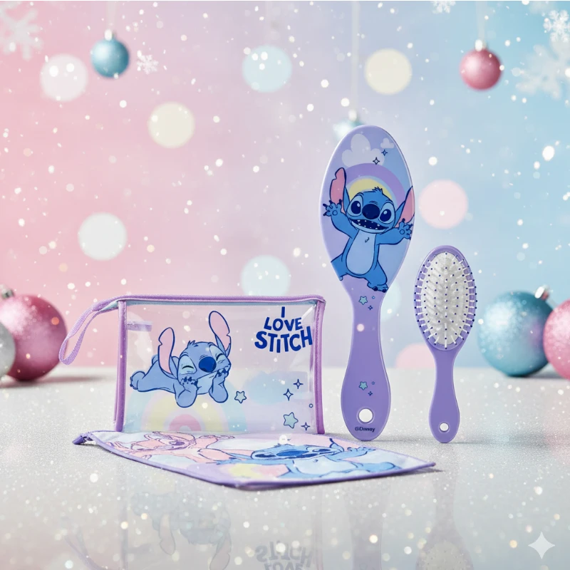 🌈 Disney Stitch – Trousse de Toilette Accessoires de Voyage Lot de 6 (soit 5,95€ Pièce) : Stitch – Trousse de Toilette Accessoires de Voyage (3 pièces) – Image 1