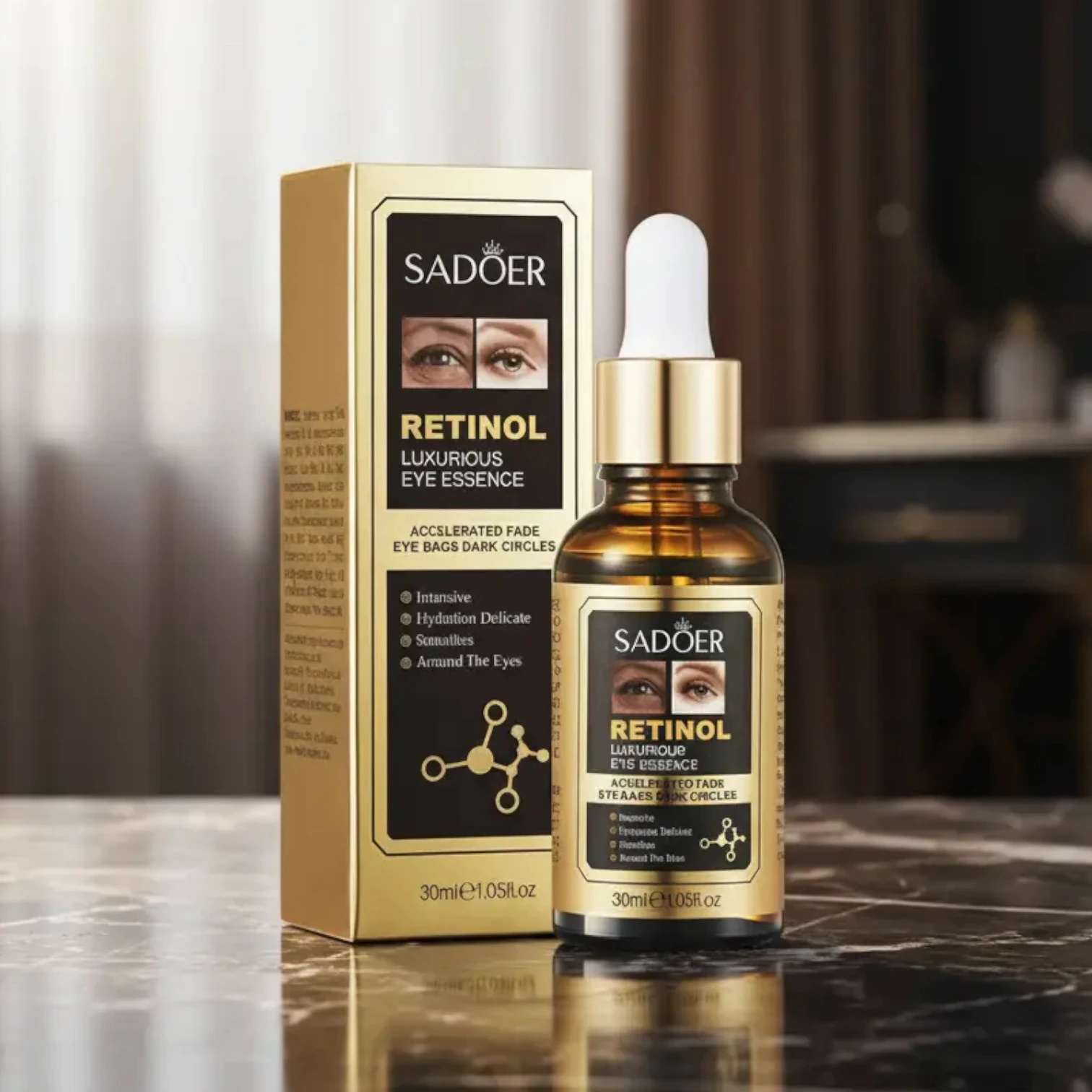 CONTOUR DES YEUX ANTI-RIDES AU RÉTINOL 30ML. SADOER Regard de Jeunesse ! 💖 Contour des Yeux Anti-Rides au Rétinol 30ml – SADOER (Essence Luxueuse & Hydratante) 💎 – Image 1