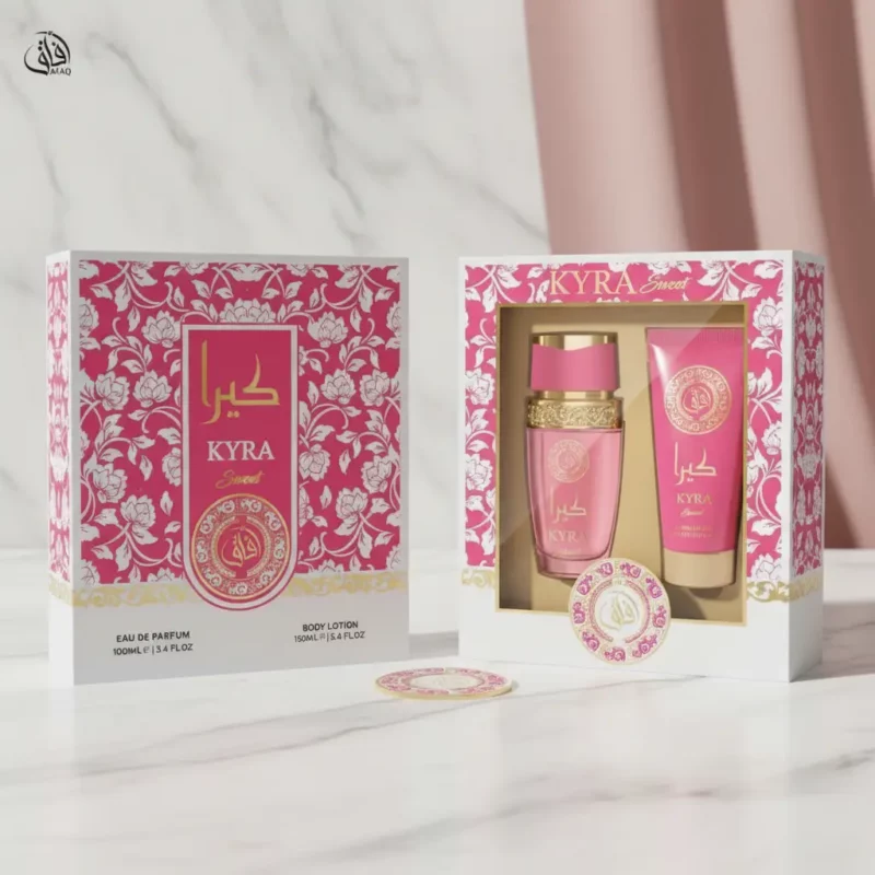 🍬 Coffret KYRA SWEET AFAQ pour Femme – L'Éclat Gourmand et Envoûtant (Duo 100ml) ! 💖🎀
