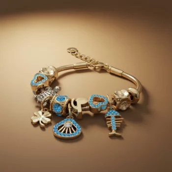 🌟Lot de 6 (2,80€ Pièce) : Bracelet Charm's Doré "Mystic Chance" - Acier Inoxydable & 6 Couleurs Scintillantes 🍀✨ – Image 2