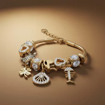🌟Lot de 6 (2,80€ Pièce) : Bracelet Charm's Doré "Mystic Chance" - Acier Inoxydable & 6 Couleurs Scintillantes 🍀✨ – Image 5