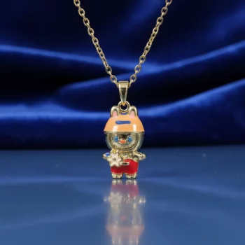 Collier Avec Pendentif Figurine  - Doré - Acier Inoxydable – Image 2