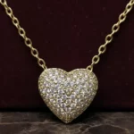 Collier Avec Pendentif Coeur  - Doré - Acier Inoxydable