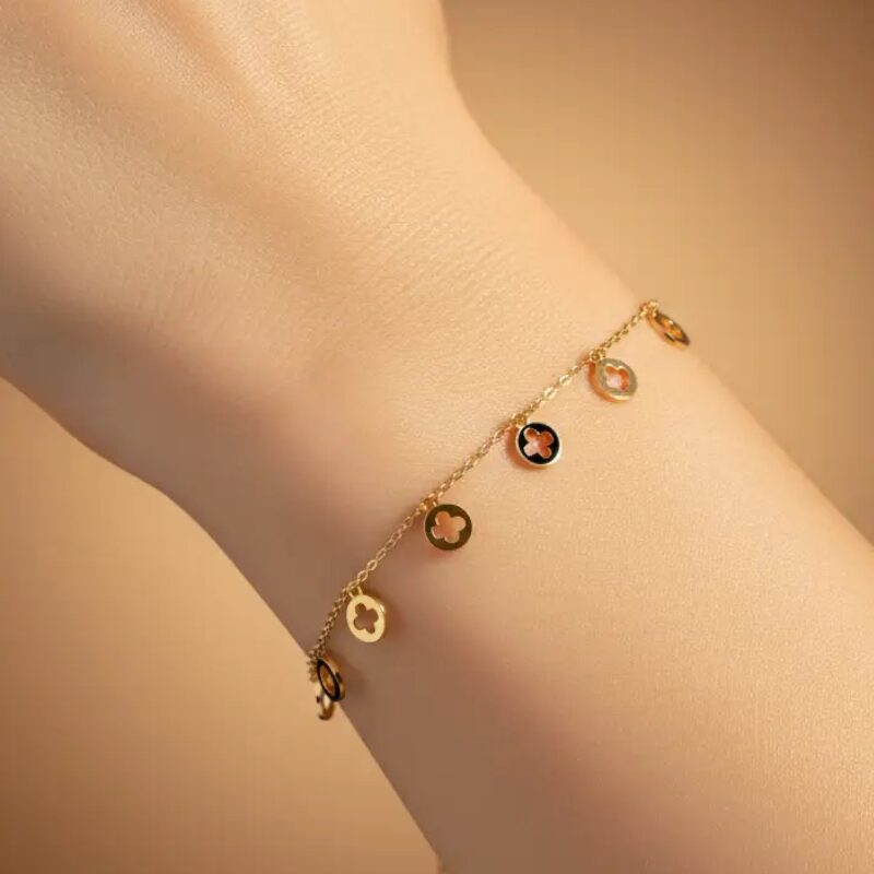grossiste bracelet fin acier inoxydable (1) 🌟 Bracelet Chaîne Pampilles Dorées – L'Éclat Délicat et Inaltérable ! ✨ – Image 1