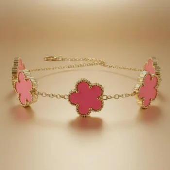 Bracelets en Acier Inoxydable 5 trèfles - Doré & Rose