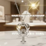✨Collier "Homard Stylisé" Argenté💎Acier Inoxydable de Haute Qualité