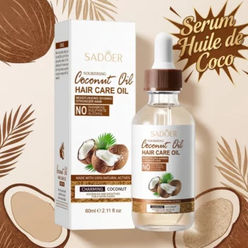 Hydratation Tropicale ! 🌴 Sérum Visage à l'Huile de Coco 100% Naturelle 40ml – SADOER (Soin Éclat et Réparation) ✨