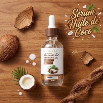 Hydratation Tropicale ! 🌴 Sérum Visage à l'Huile de Coco 100% Naturelle 40ml – SADOER (Soin Éclat et Réparation) ✨ – Image 2