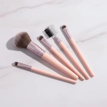 🌸Lot de 6 (soit 2,80€ le set) : Kit de Pinceaux Maquillage Poudré (5 Pièces) – L'Élégance de la Douceur ! ✨
