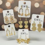 Lot de 10 (soit 1,99€ l’unité) : Paires de Boucles d'Oreilles Dorées En Acier Inoxydable - Collection "Éclats d'Or & Tendances" ☀️🎁