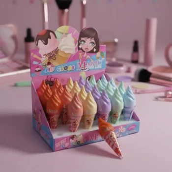 Présentoir de 24 (soit 0,93€ unité) :🍦 Gloss en Cornet de Glace – Image 2