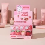 Présentoir de 24 (soit 1,22€ unité) :🍓🐰 Baume à Lèvres Fraise "Lapin Mignon"