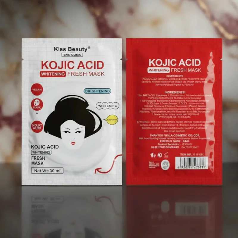 Lot de 12 Masques Acide Kojique Éclaircissant - KISS BEAUTY Lot de 12 (soit 0,90€ pièce) :💎 Éclat Immédiat : Masques Acide Kojique Éclaircissant - KISS BEAUTY 💖 – Image 1