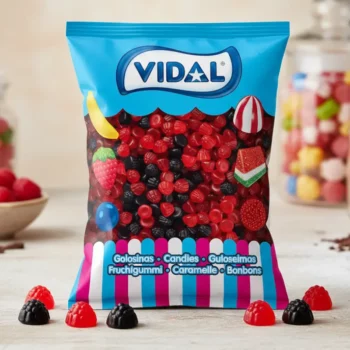 ⚡ TVA Réduite 10%⚡ Mini Mûres "Blackberry" Vidal (Sac 1kg - 645 bonbons) - Origine Espagne