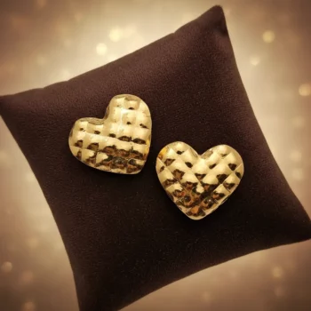 Bon Mélange de 100 (1,70€ la Paire) : Boucles d'oreilles Coeur - Acier Inoxydable Doré - +ou- 20 modèles différents – Image 4