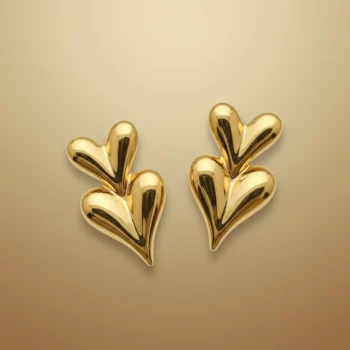 Bon Mélange de 100 (1,70€ la Paire) : Boucles d'oreilles Coeur - Acier Inoxydable Doré - +ou- 20 modèles différents – Image 7