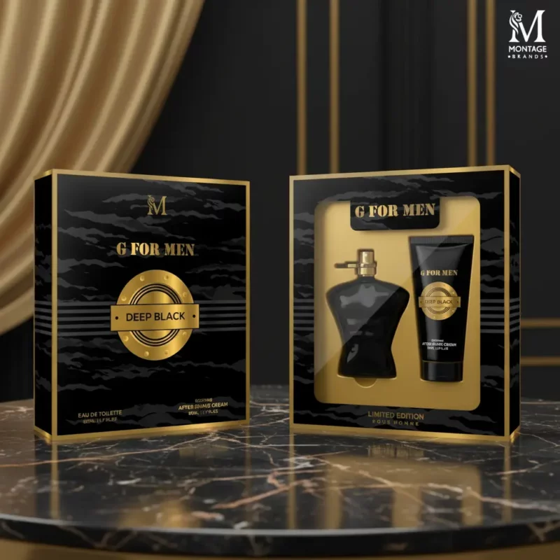 🖤L'Élégance Mystérieuse : Coffret Parfum G FOR MEN "DEEP BLACK" pour Homme - Mirage Brands 🔥