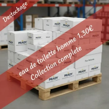 Parfum Prady 1,30€ 📦 Palette "Collection Complète" Prady Homme & Unisex – 43 Cartons (1 032 Unités)  - +ou- 6200€ à la revente