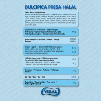 ⚡ TVA Réduite 10%⚡ 14 Sachets De 90g - Dulcipica Fraise HALAL (0,73€ Le Sachet) - Origine Espagne – Image 3