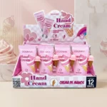 🐻✨ Présentoir de 12 (soit 1,45€ unité) : Crème pour les Mains DDONNA ICE CREAM | Hydratation et Parfum Gourmand