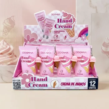 🐻✨ Présentoir de 12 (soit 1,45€ unité) : Crème pour les Mains DDONNA ICE CREAM | Hydratation et Parfum Gourmand