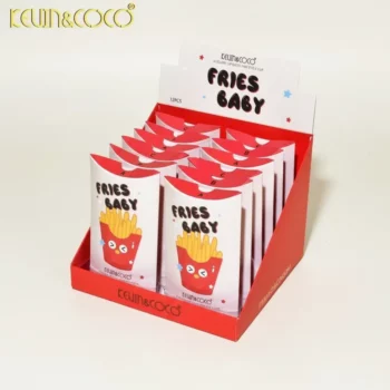 Présentoir de 12 (3€ le Set) : 🍟Sets de 4 Gloss à Lèvres "Fries Baby" - Kevin & Coco 💄 – Image 2