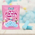 ⚡ TVA Réduite 10%⚡ Nuages Moelleux Framboise Vidal (Sac 837,5g – 125 bonbons) - Origine Espagne