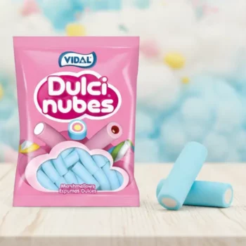 ⚡ TVA Réduite 10%⚡ Nuages Moelleux Framboise Vidal (Sac 837,5g – 125 bonbons) - Origine Espagne