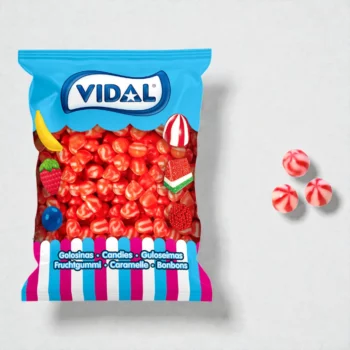 ⚡TVA Réduite 10%⚡ Mini Bisous Fraise-Crème Vidal (Sac 1kg – 435 bonbons) - Origine Espagne – Image 5